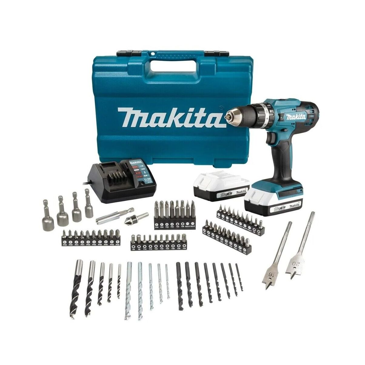 eend Sterkte Afslachten Makita | MAK/HP488DAEX1 | Cordless Hammer 18V Driver Drill | 13mm